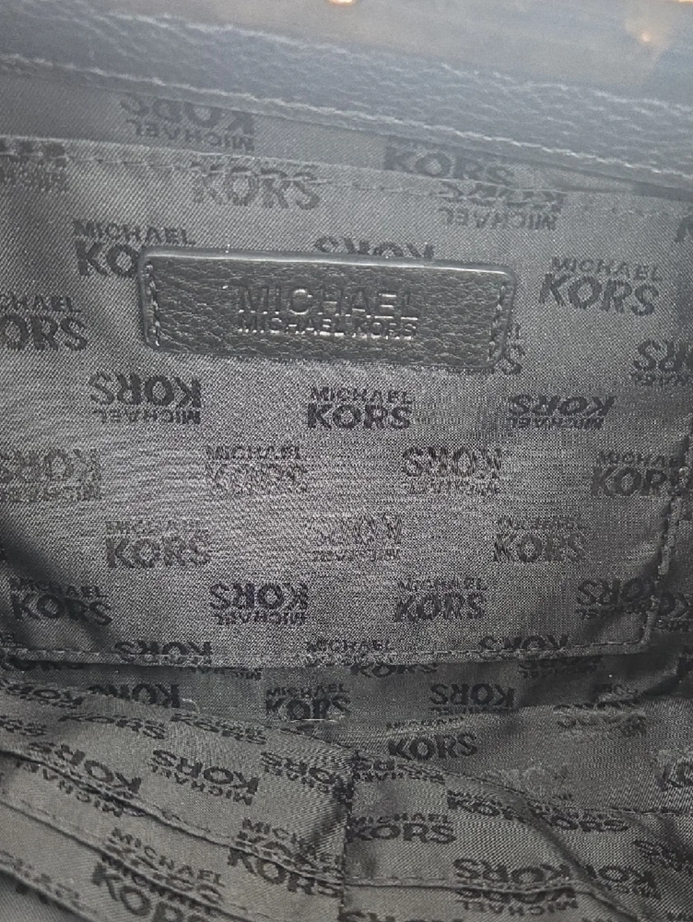 Michael Kors Tan Woven Clutch with Gold Handle Detail